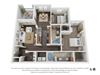One Bed One Bath B2 Floor Plan at Villas at Stone Oak Ranch, Texas, 78727 at Villas at Stone Oak Ranch, Austin, TX